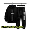 2 Pce Men's Fleece Printed Hoodie Track Suit