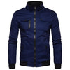 URDest Men Fleece Navy Blue Jacket