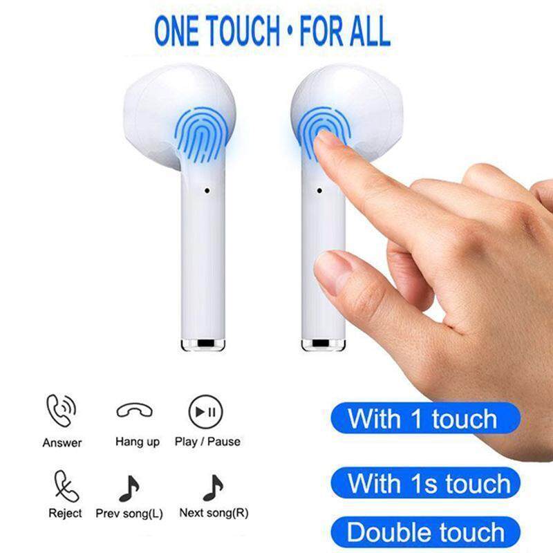 TWS I12 & i7s Airpods_ with Super Sound & High Quality Touch Sensors True Stereo Headphones with Built in Mic 10m Transmission Bluetooth Wireless Earbuds , Chargng Case Sport Headset for all Bluetooth Smart devices.