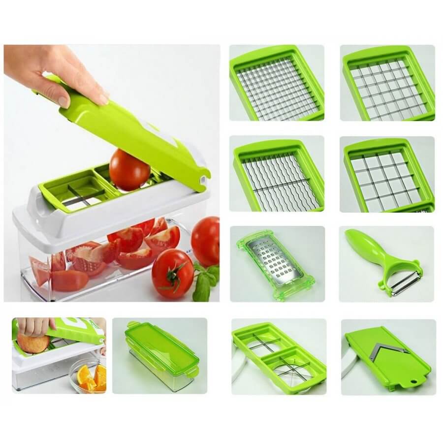 Speedy Chopper 12 Pieces Nicer Dicer Plus Fruit & Vegetable Slicer All in One Kitchen Gadget