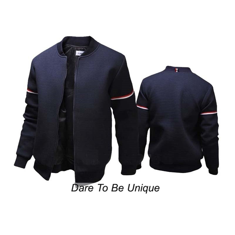 Mens Jacket Daily Fall Winter Windbreak Coat Webbing Stand Collar Regular Fit Active Long Sleeve Jackets Baseball Uniform 4XL