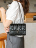 Classic Quilted Detail Square Bag, Solid Color Flap Shoulder Bag, All-Match Chain Bag