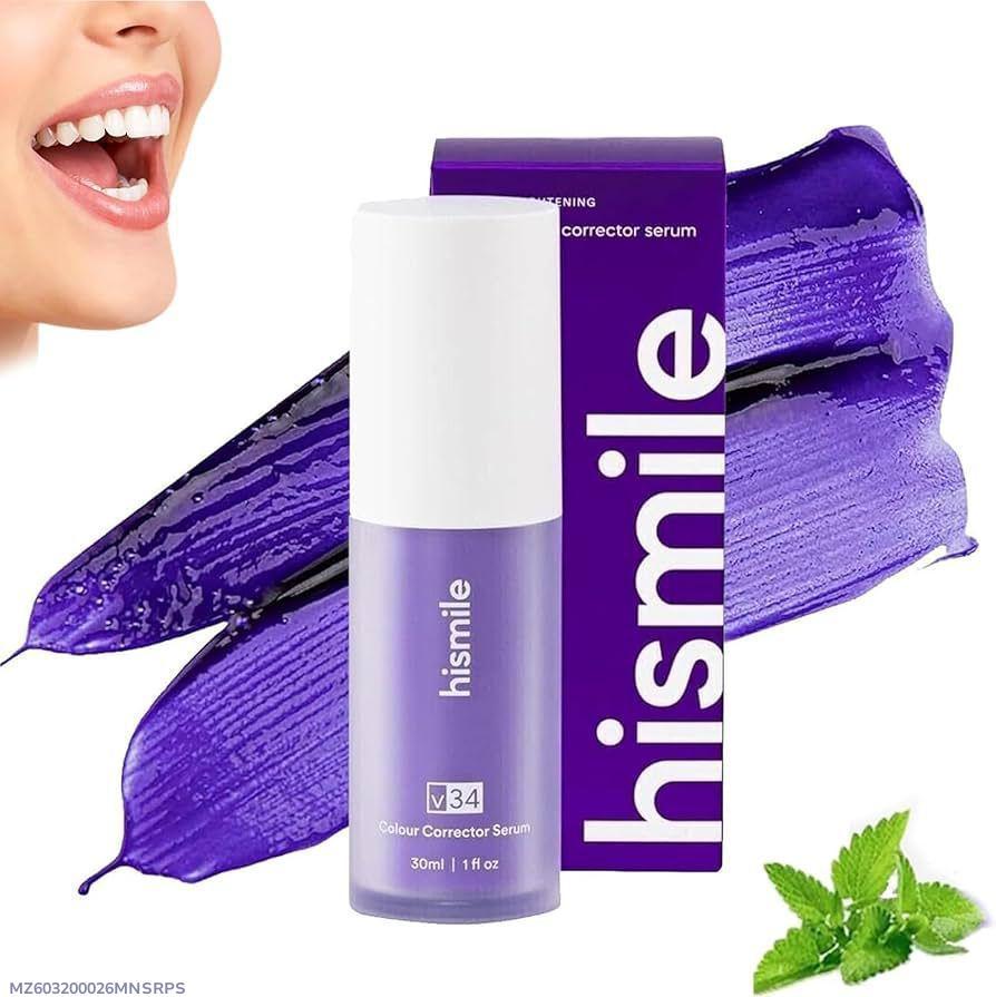 Hismile V34 Teeth Whitening Purple Tooth Paste Syrum