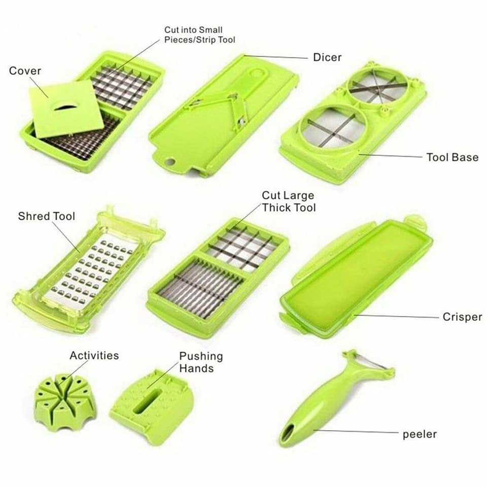 Speedy Chopper 12 Pieces Nicer Dicer Plus Fruit & Vegetable Slicer All in One Kitchen Gadget