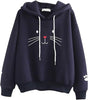 Pack of 1 Cute Cat Pullover Hoodie for women's